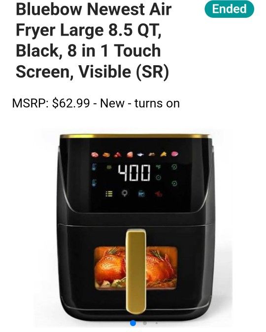 Bluebow Newest Air Fryer Large 8.5 QT