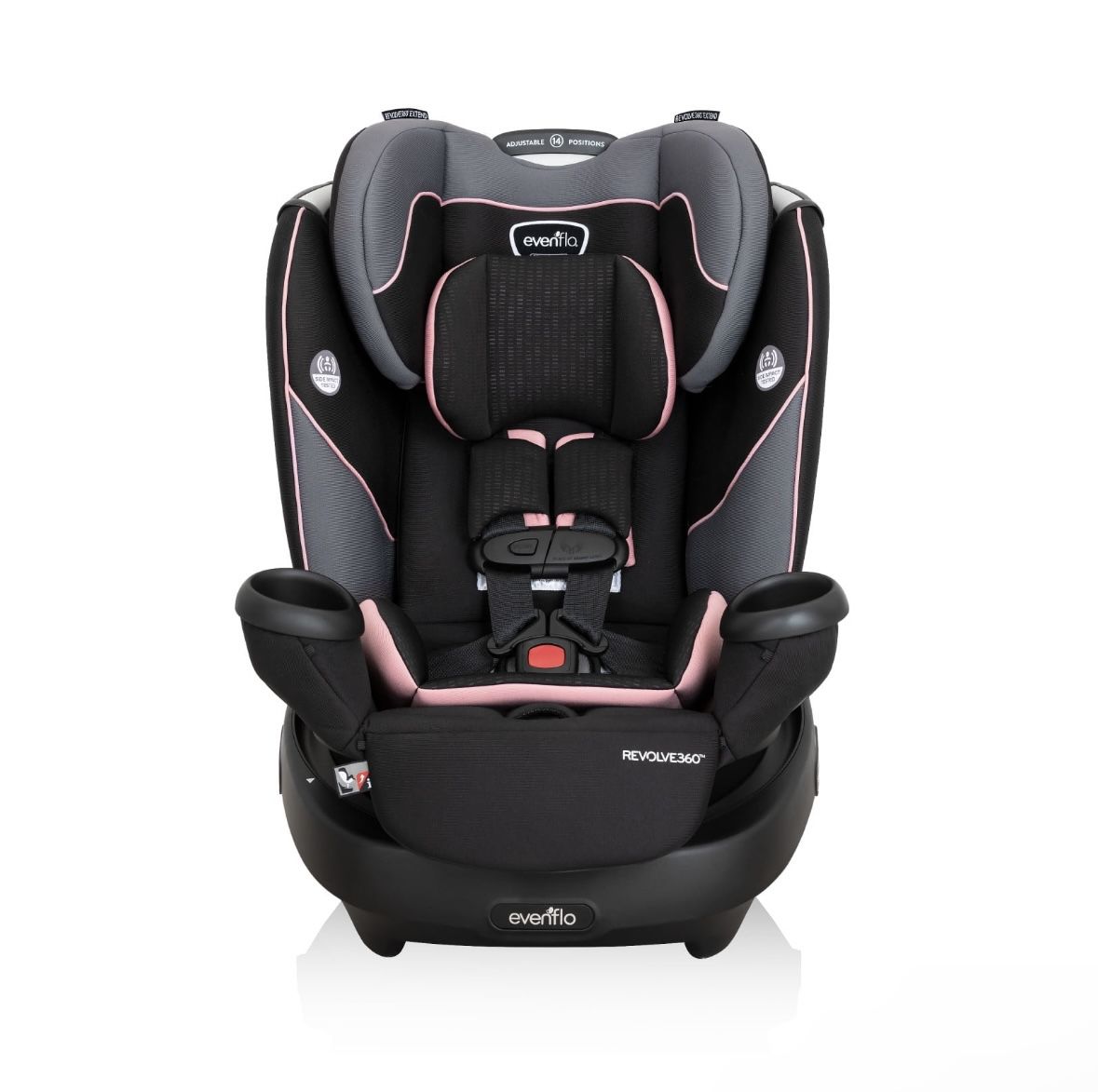 Evenflo Revolve360 Rotational All-In-One Convertible Car Seat (Ainsley Pink)