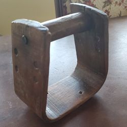 Antique Wooden Western Saddle Horse Stirrup Traditional Bent-wood 