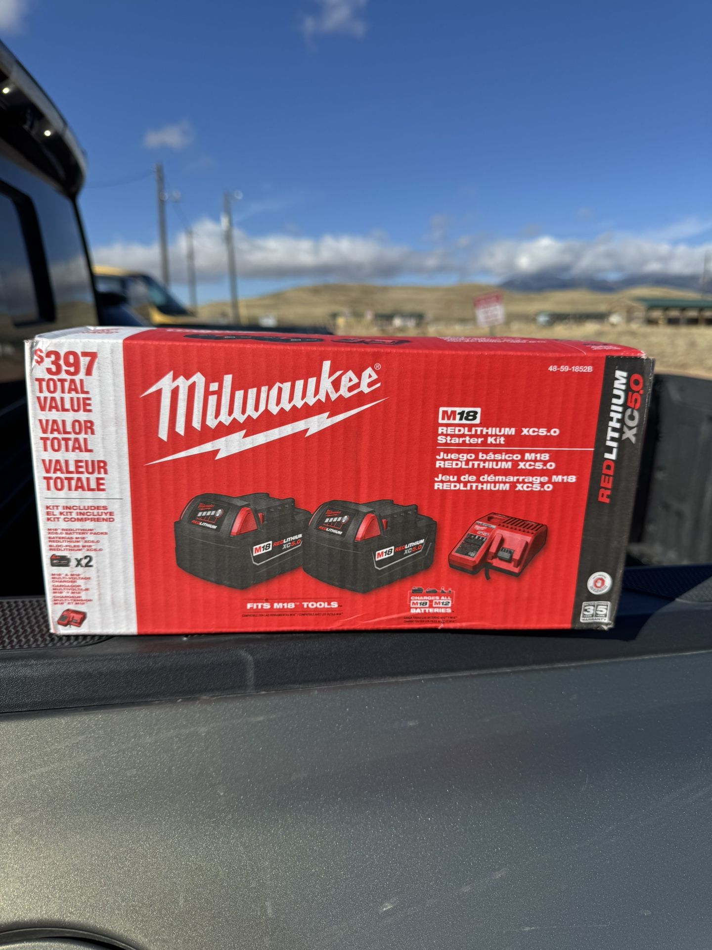 Milwaukee M18 18-Volt Lithium-Ion XC Starter Kit with Two 5.0Ah Batteries and Charger