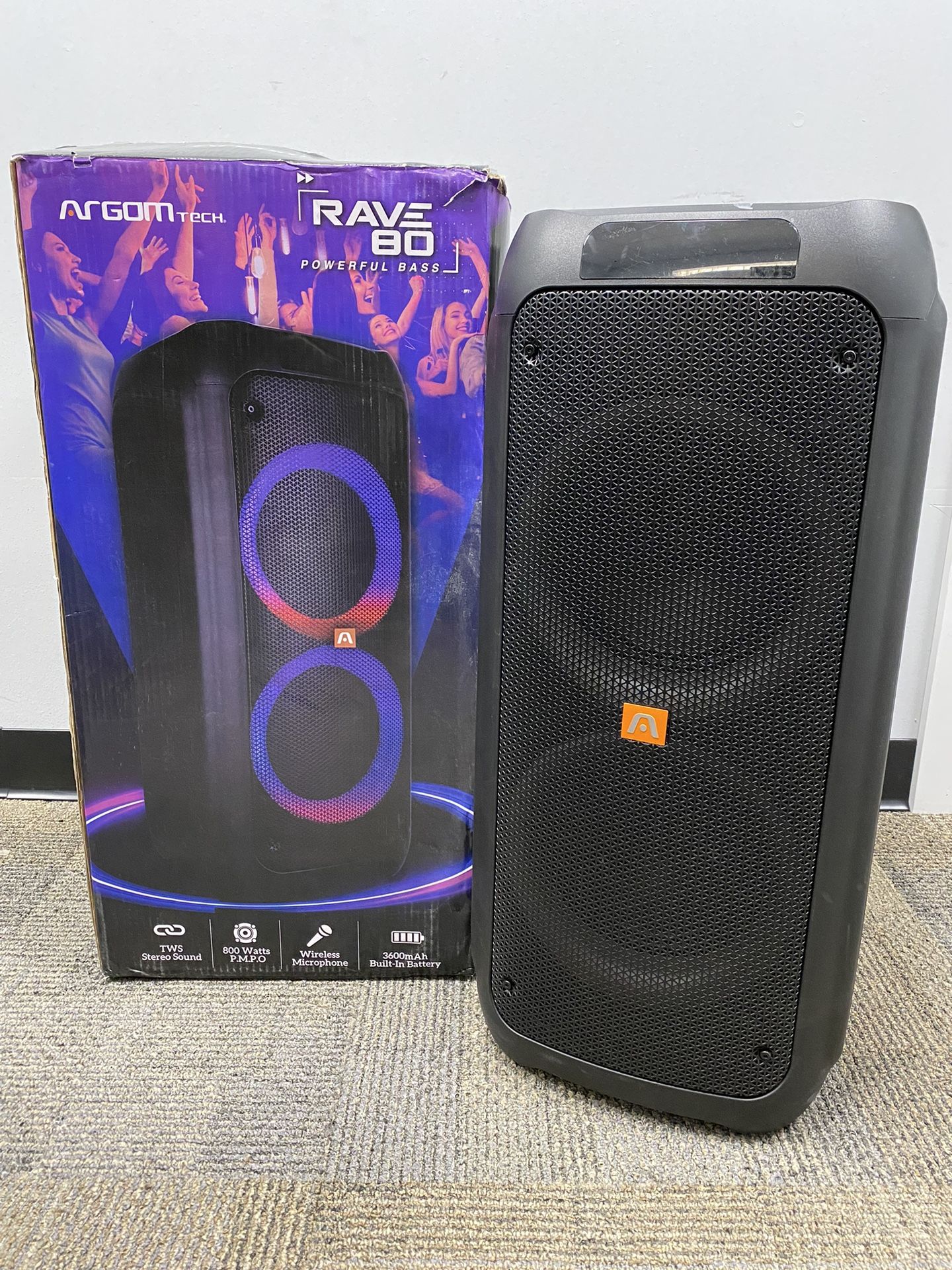 Argom Tech Rave 80 Bluetooth Party Speaker