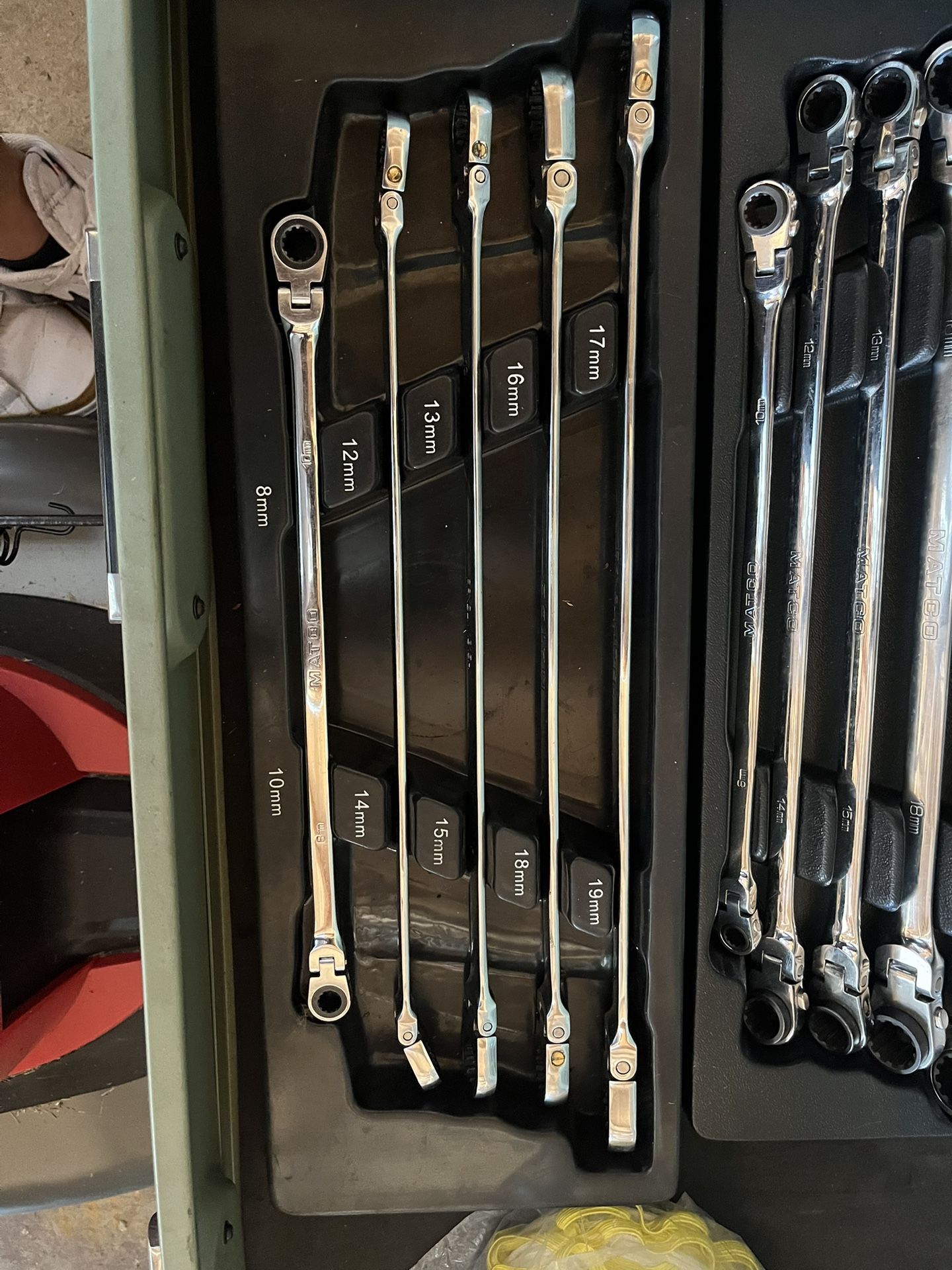 Matco 5 Piece Extra Long Double Flex Ratcheting Wrench Set