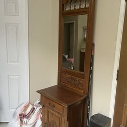 Antique Wood Wall Table 