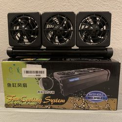 WW-F3 Aquarium Cooling Fan Water Fish Tank Cold Cool Wind Chiller 3 Heads 12V AU