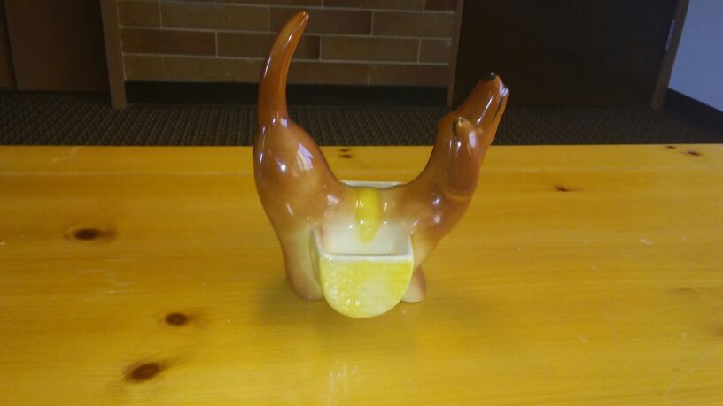 1949ish Dachshund planter & trinket tray