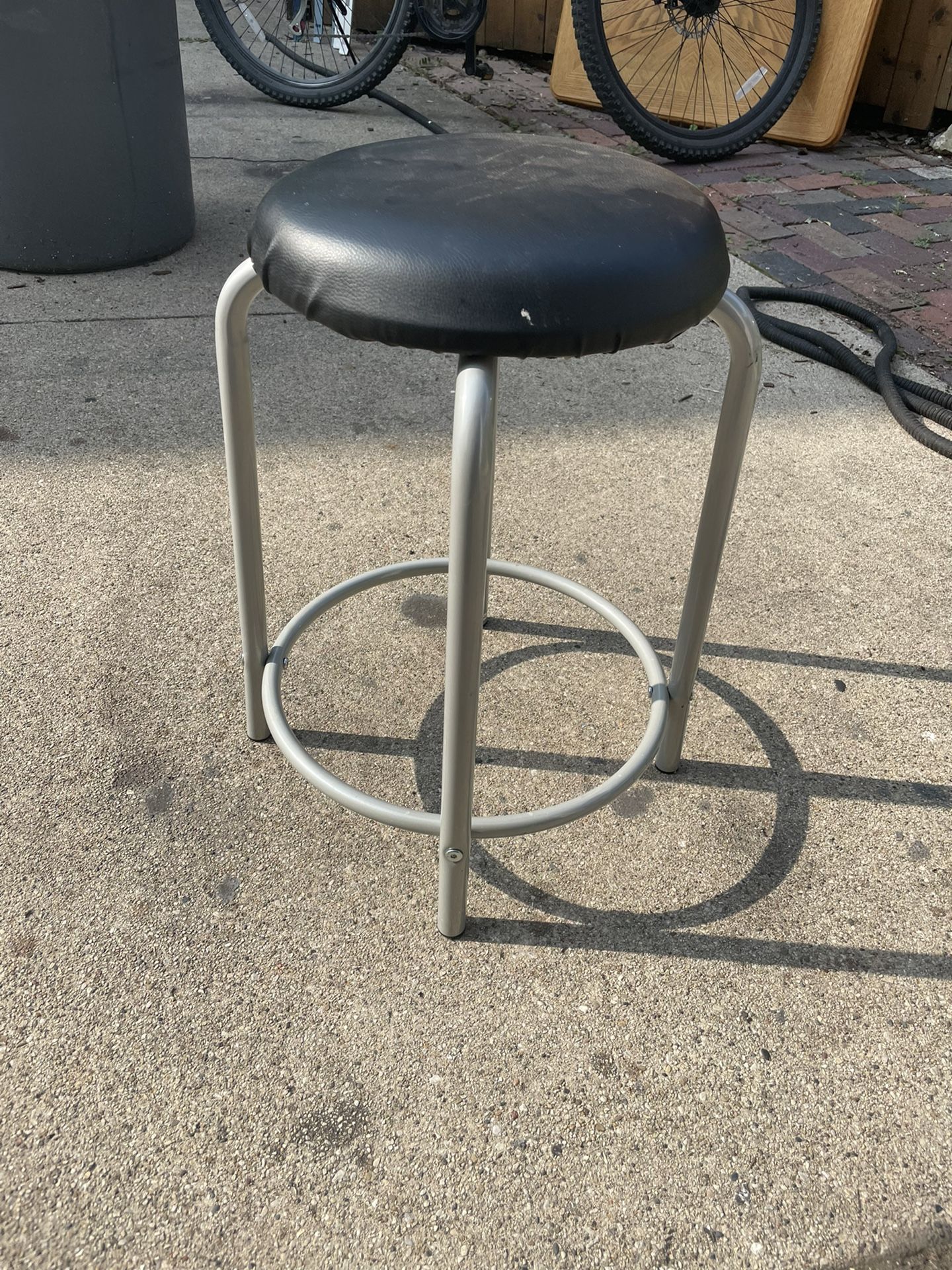 Small padded round stool, 20 high, 14 wide, $10