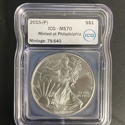 2015 (P) Silver Eagle MS70