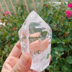 Double Terminated Quartz Crystal Natural 4.5" Clear 334 Grams Mineral Specimen