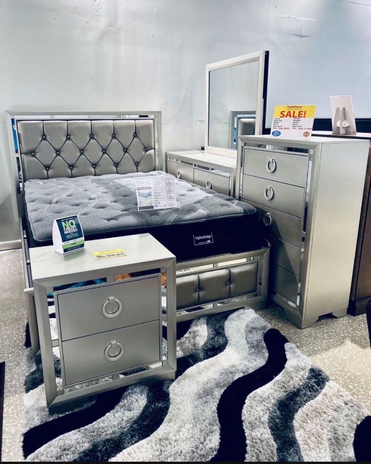 TAX REFUND SALE!! BEAUTIFUL NEW JASMINE QUEEN BEDROOM SET ON SALE ONLY $899. IN STOCK SAME DAY DELIVERY 🚚 EASY FINANCING