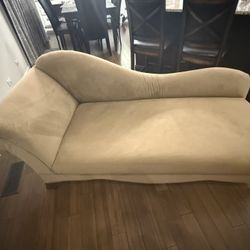 Neutral Suede-Like Sofa Chaise - Great Condition