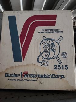Butler Ventamatic ! New in box Model 2515 Power Ventilation Fan – New
