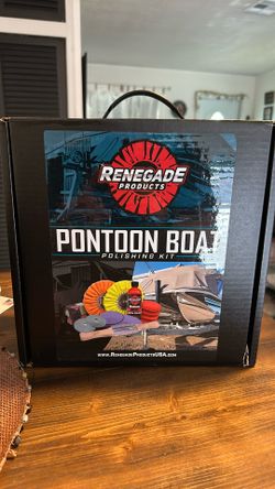 Renegade Products Aluminum Pontoon Boat Polishing Complete Kit with Buffing Wheels, Buffing Compound, Safety Flanges, Sanding Discs and Rebel Red Liqu