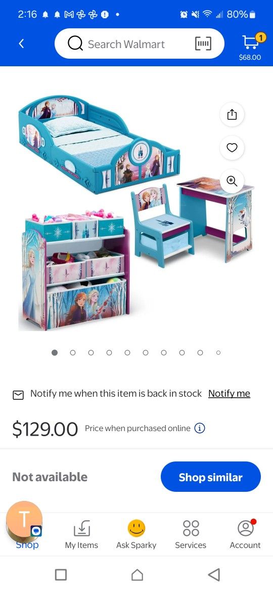 4 In 1 Frozen Bedroom Set Toddler