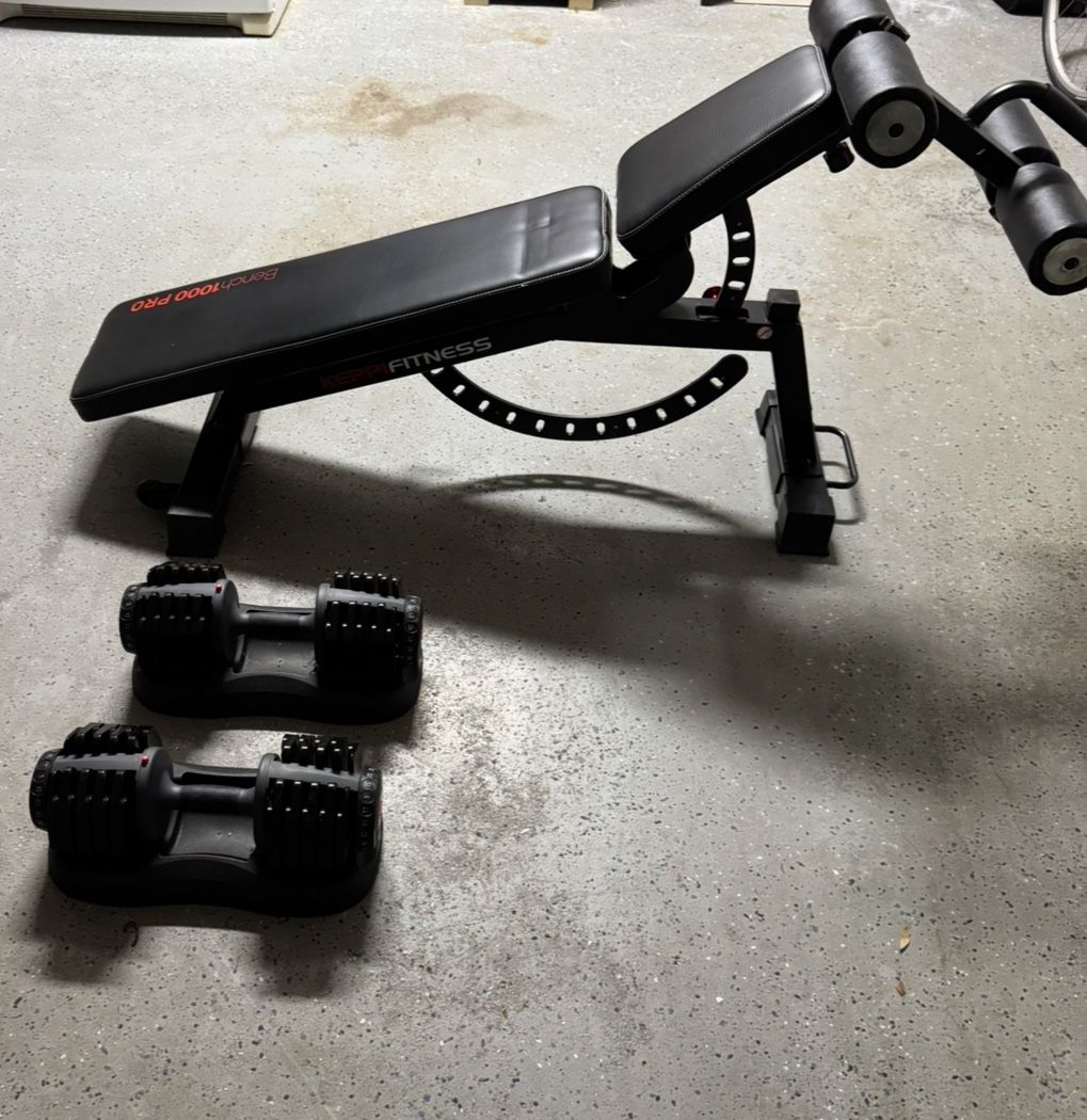 Keppi Weight Bench 1000 Pro With Adjustable Dumbbells 