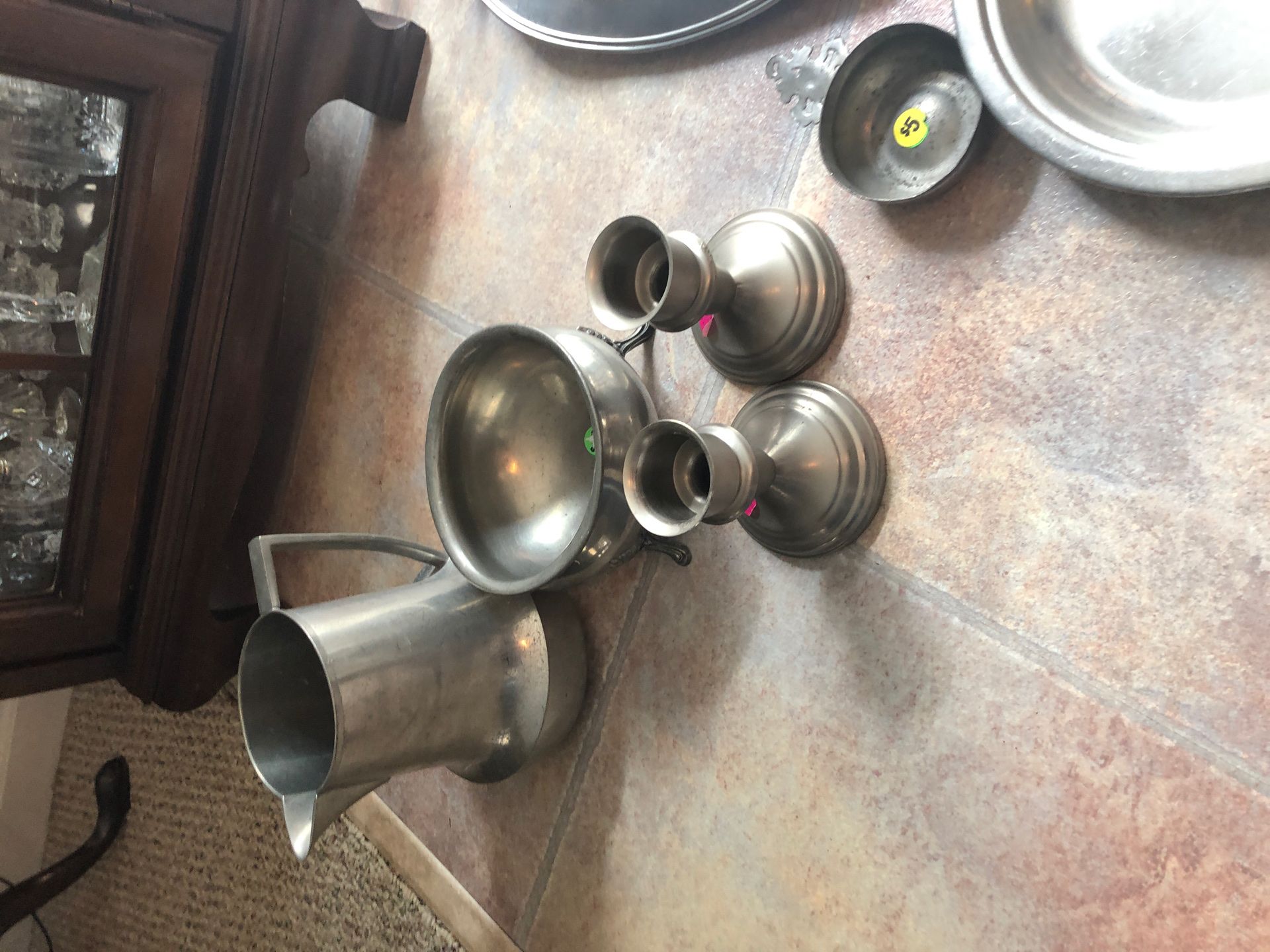 Vintage pewter lot