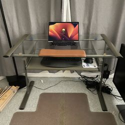 Glass Computer Desk - Good Condition