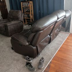 Love Seat And  Recliners 