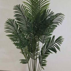 *** REDUCED *** 82" Faux Cyscratia Palm in a 13" (Diameter) Brown Resin Planter @ Lasting Creations