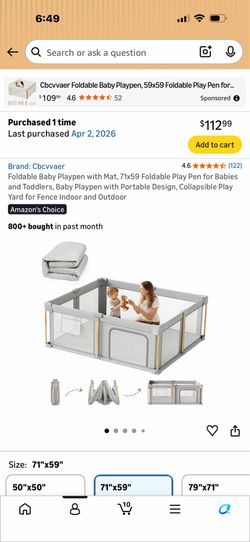 Baby play pen