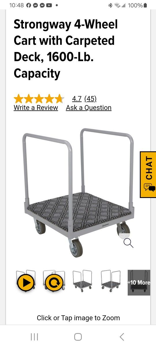 4-wheel Dolly With Removable Arms