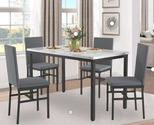5-Piece Dining Table Set with 4 Chairs