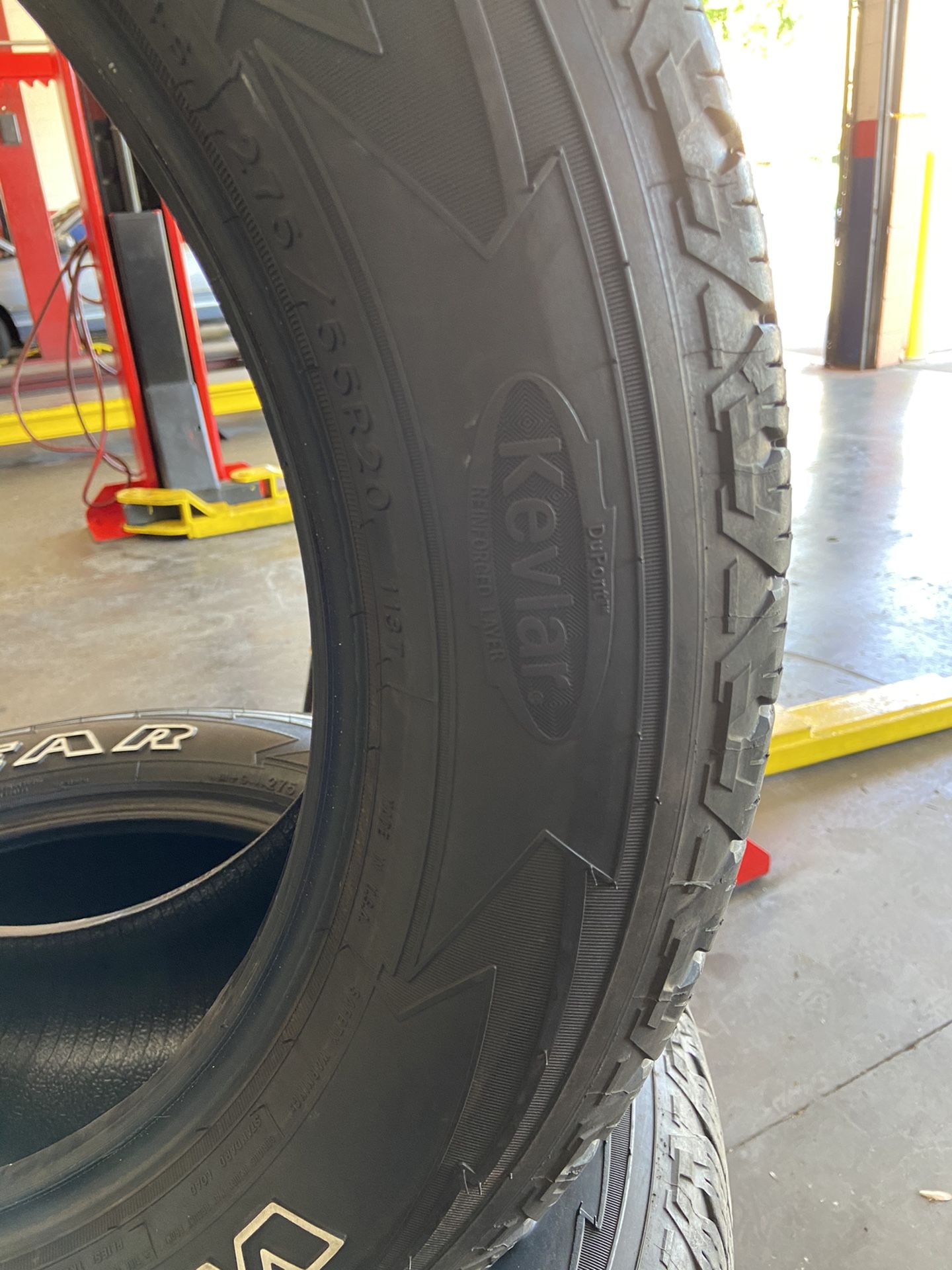 275/55R20 Goodyear Wrangler All Terrain tires (used) for Sale in Bay
