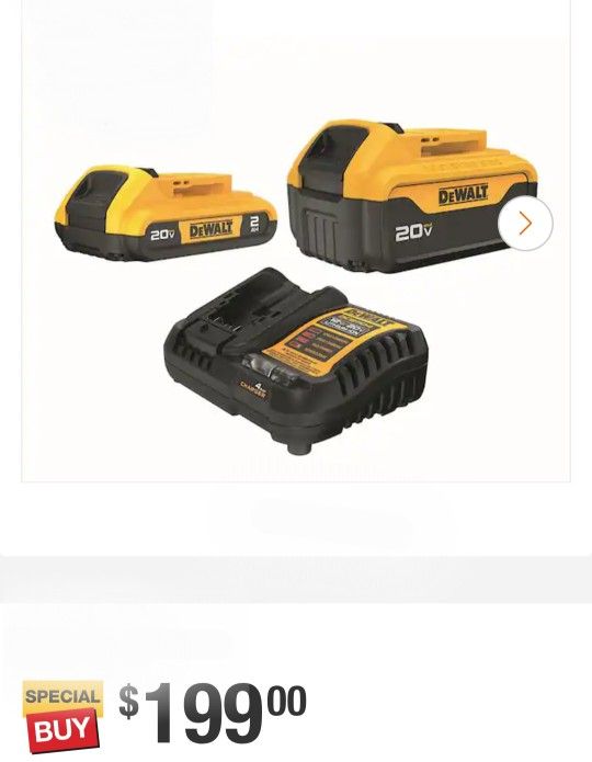 Dewalt® 20V MAX 2.0Ah/5.0Ah Battery Kit