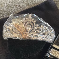 Crown Earrings And Bracelet Set