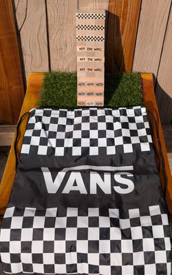 Brand New and sealed Vans "Off the Wall" ~Wood Block Stacking Game + Backpack