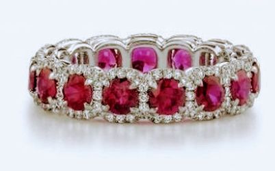 925 Sterling Silver 1.52 CT Red Ruby Ring💎