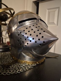 Medieval Norman helm and Pig helm