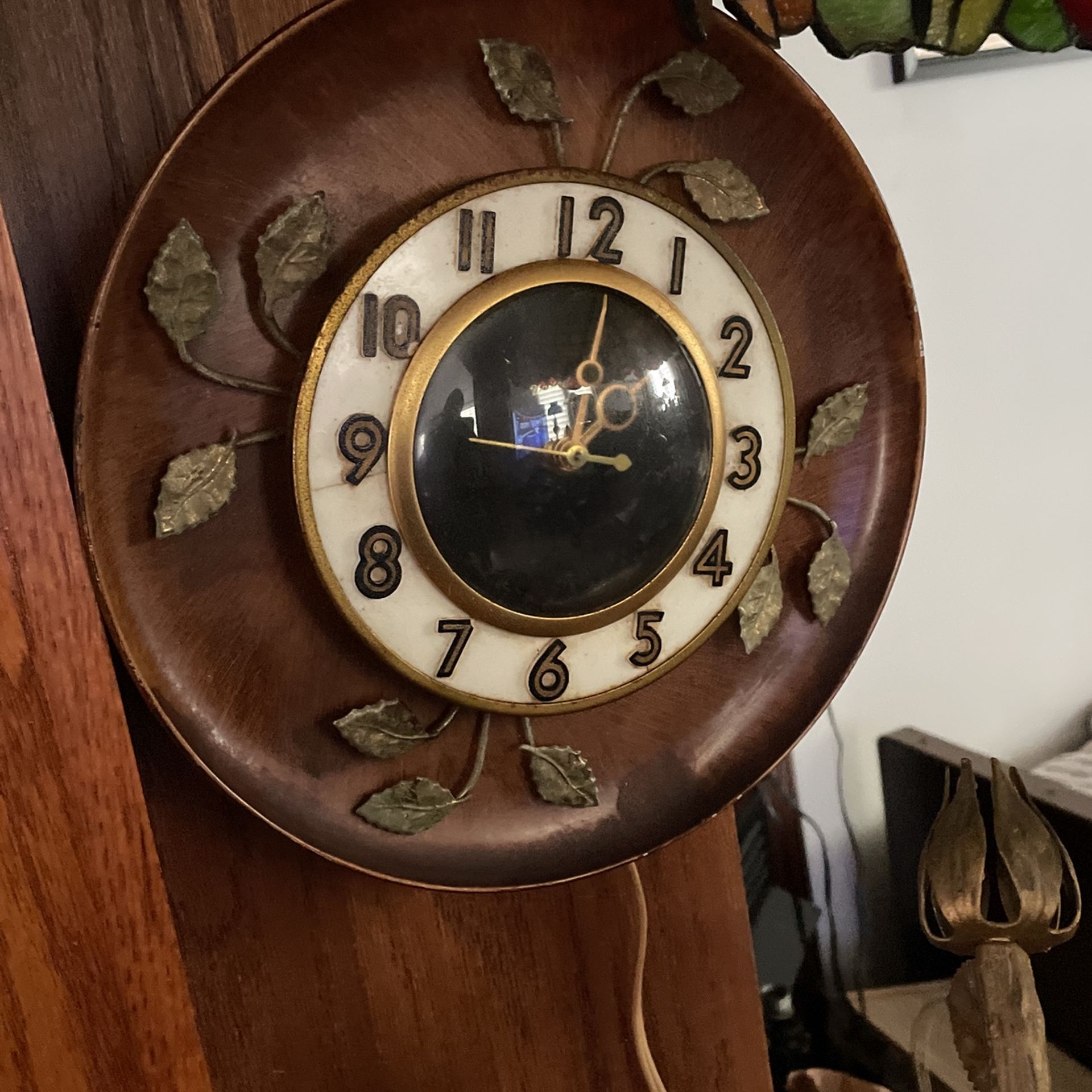Middle Century Wall Clock All Metal Not Plastic