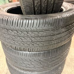 4 used tires 215/55/18 BRIDGESTONE TURANZA 
