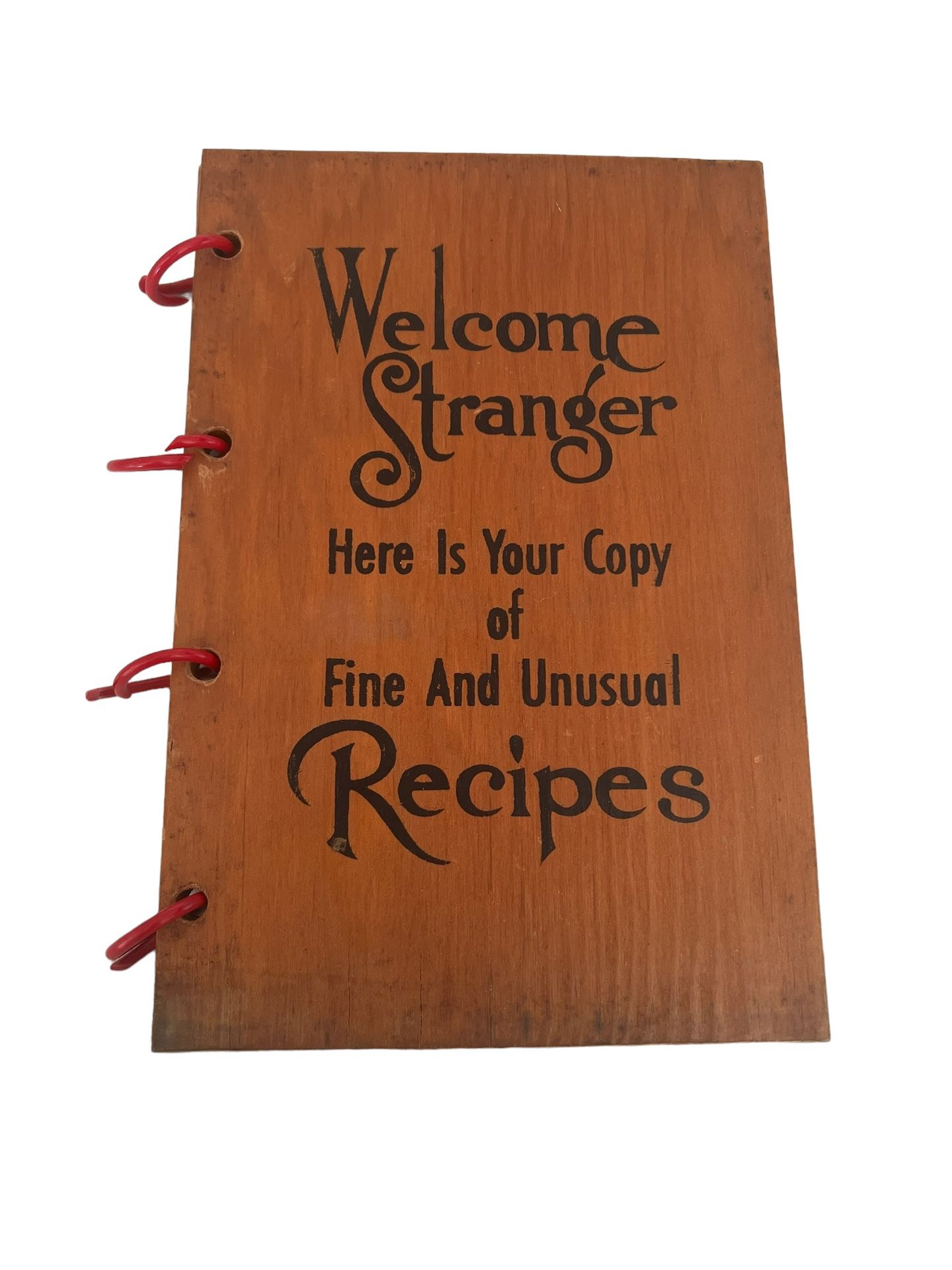 Vintage 1948 Welcome Stranger Wooden Florida Recipe Book  This book used to have recipes which are not available anymore.This vintage 1948 Welcome Str