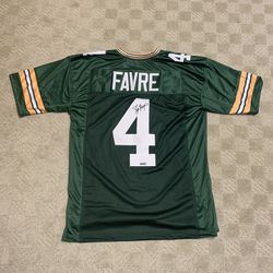 Brett Favre Autographed Embroidered Green Bay Packers Jersey Size XL  