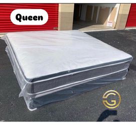 Queen Pillow Top Mattress Set $209 | Brand New