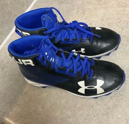 Under Armour Youth Football Cleats Blue/Black, US 4.5Y