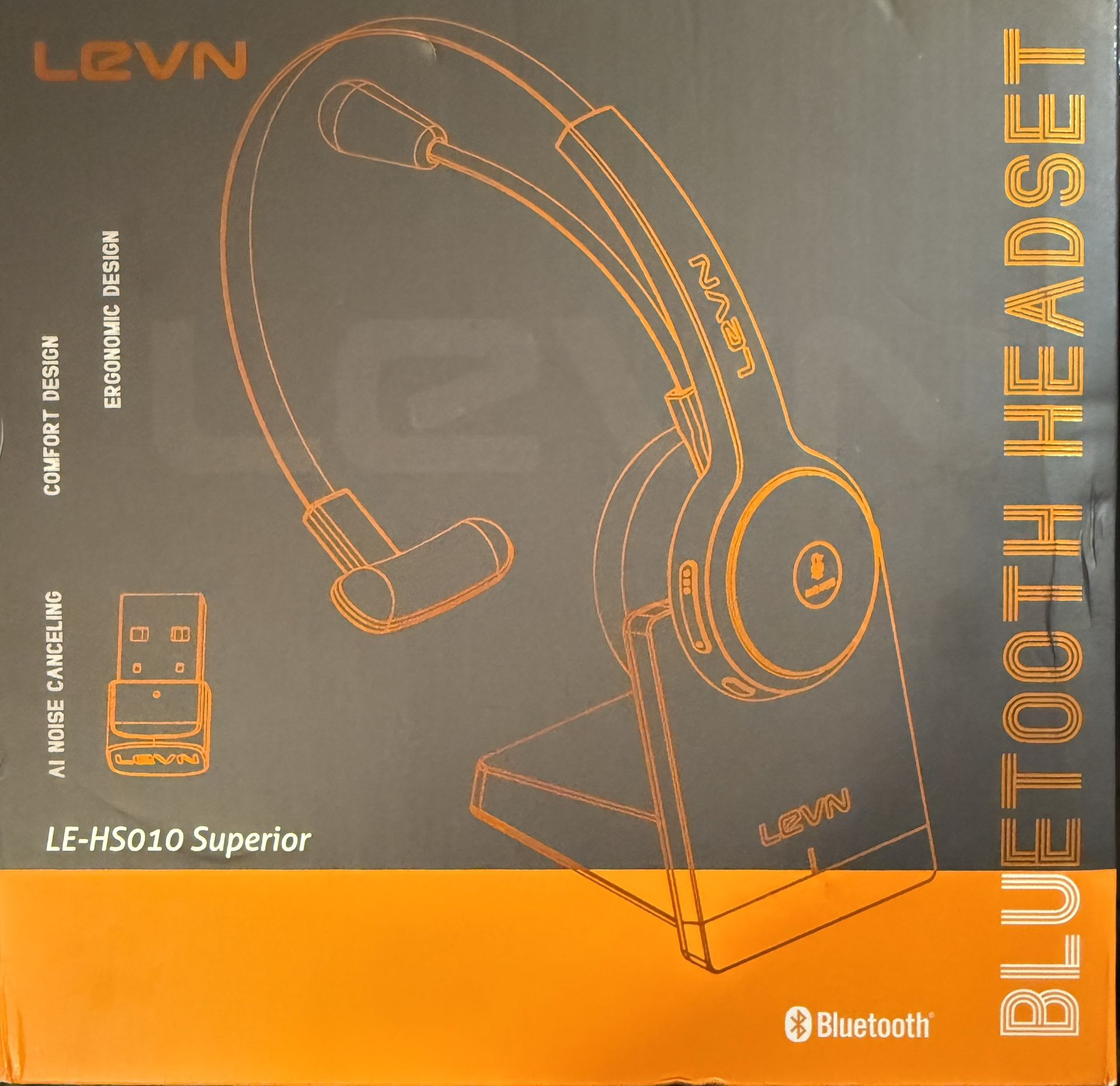 Headset, Wireless wi Microphone, Noise Cancelling, 35Hrs Bluetooth, Trucker headset