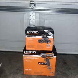 Ridgid Combo 1/2 Impact + (2) 4.0h batteries And Charger
