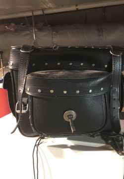 All American rider leather luggage for motorcycle