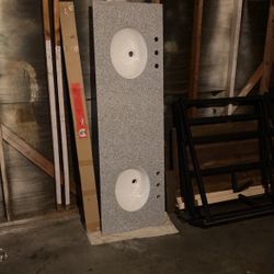 Double Sink Counter Top Granite 