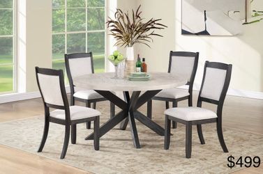 Round dining table set