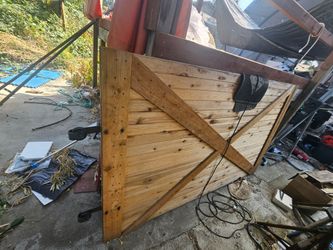 Barn door on rollers  5 x 8  T and G  cedar