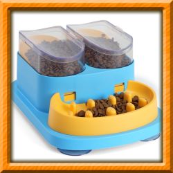 LOVINTRY DOUBLE FOOD BUCKET SLOW FEEDER DOG BOWL(NEW)$20