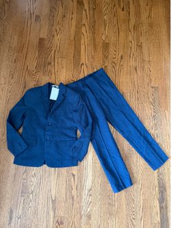 NWT Size 10 Youth H&M Blue Linen Blend Two-Piece Suit