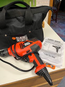 Black & Decker (DR250) 3/8" 5.2 Amp 0-1500/Min RPM Corded Drill w/ Trigger Lock