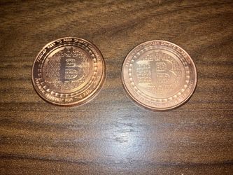 Bitcoin Copper 1 oz coin 2 diff styles