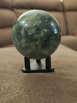Green fluorite sphere crystal