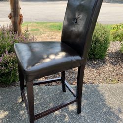 Like New Brown Faux Leather Bar Stools