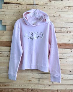Aeropostale Women’s Pastel Pink Hoody Pullover Sweater Top Junior size XL NWT